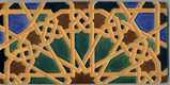6x12in Tangier  Art Tile  Tan Green Blue Tc Black H.jpg